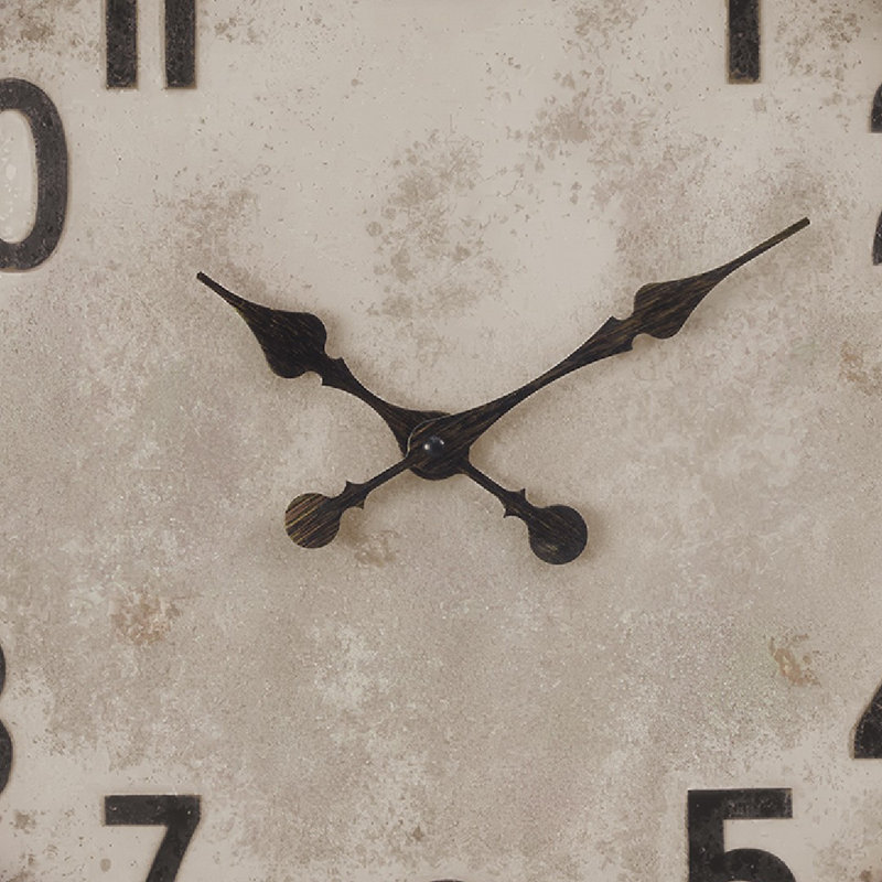 Wall Clock, 20 Inch Round In Antique Brown, Parchment Background