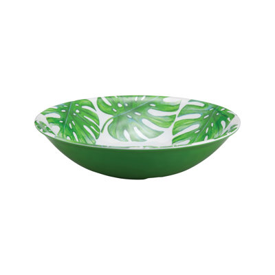Spokane Monstera Melamine Salad Bowl