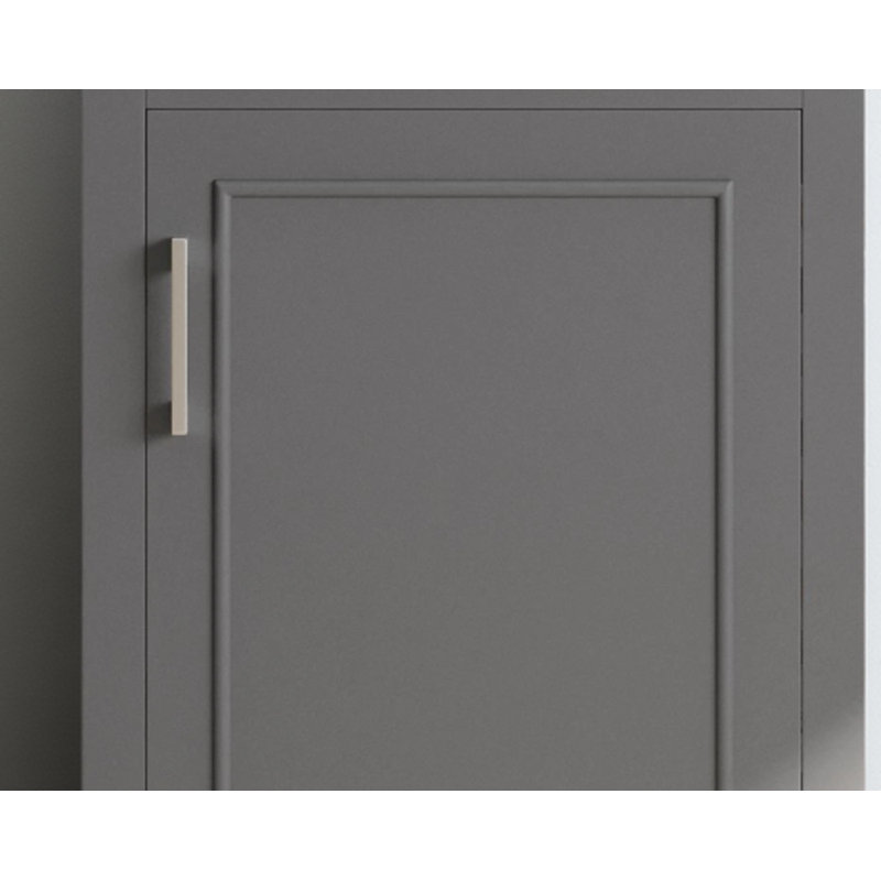 Petit meuble-lavabo moderne de 20 pouces avec lavabo en céramique - 20 * 14,5 * 33,3 pouces, rangement spacieux, 1 porte à fermeture en douceur