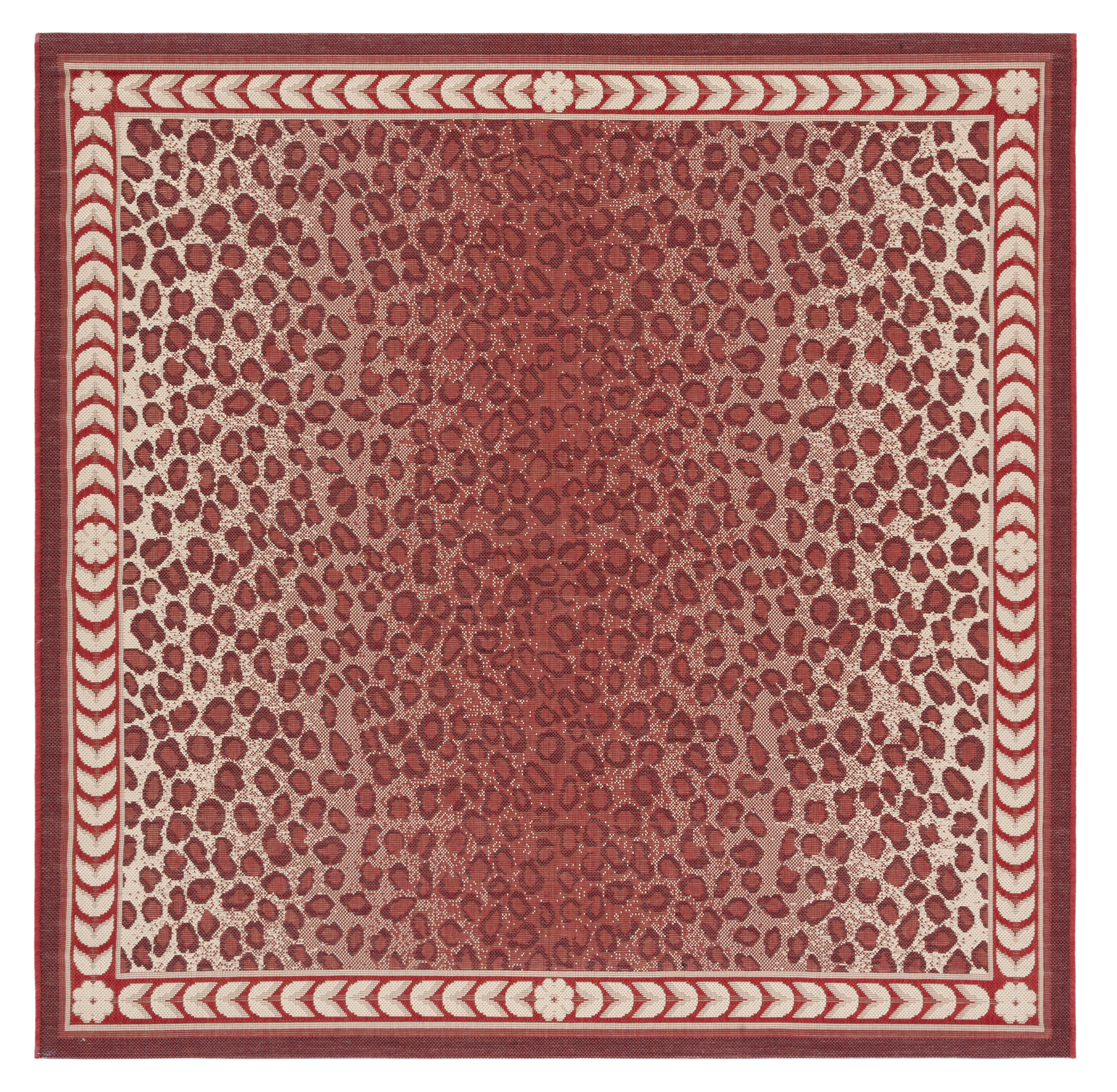 Red Animal Rug Sol 72 Outdoor™ Moriarty Animal Print Red Indoor / Outdoor Area Indoor ...