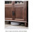 Functional Walnut Storage Cabinet with Glass Doors