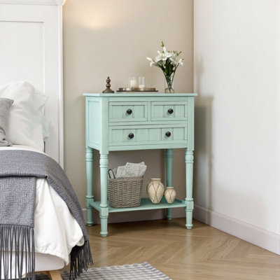 23.7" Slim Console Table with 3 Drawers & Shelf for Living Room