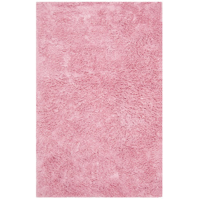 Tapis rose touffeté à la main Slusser