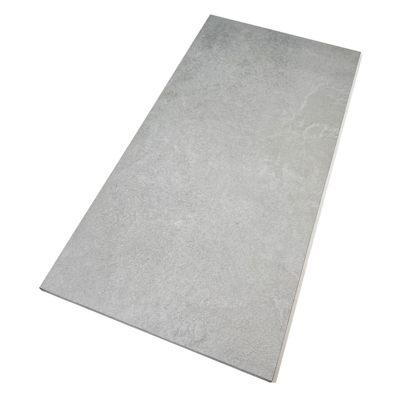 12" x 24" Porcelain Concrete Look Wall Floor Use Tile, Gray