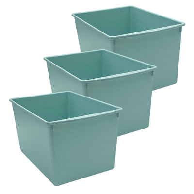  Bac en plastique multi-usages, bleu apaisant, paquet de 3