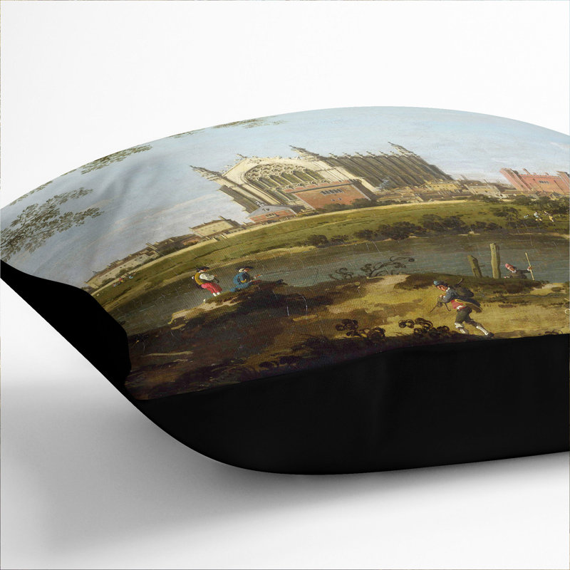 Square Cushion, Black, 40cm H x 40cm W x 15cm D