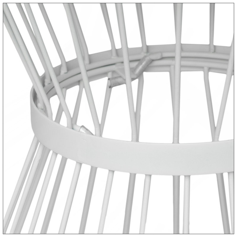Table d'appoint 16 po LASSEN, Blanc mat