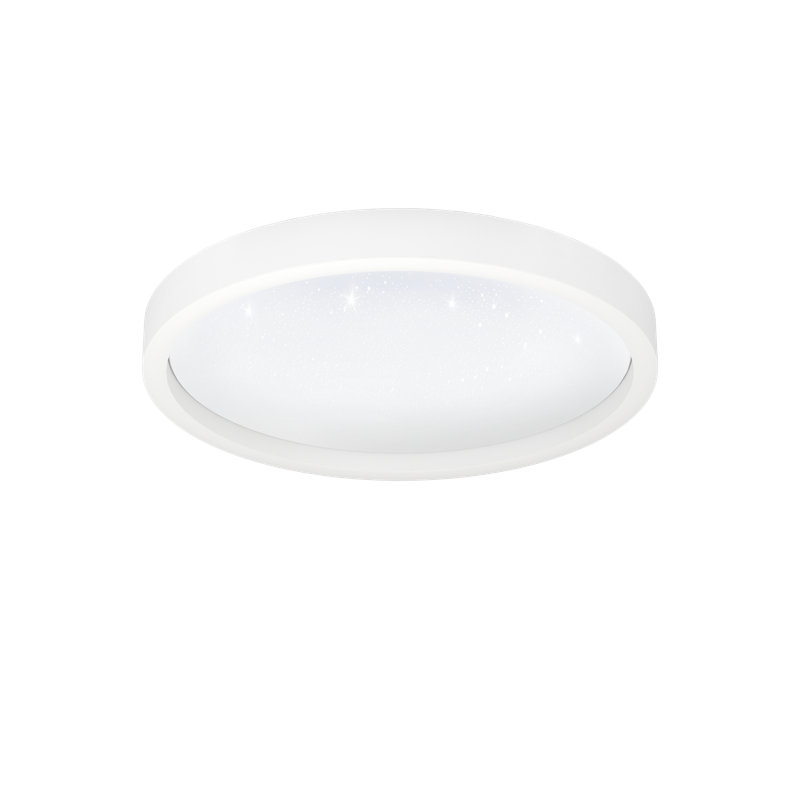 Atami Plastic Flush Mount, White, 5cm H x 42cm W x 42cm D