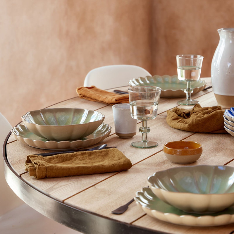 Marrakesh Stoneware Dinner Plate, Eucalyptus Green