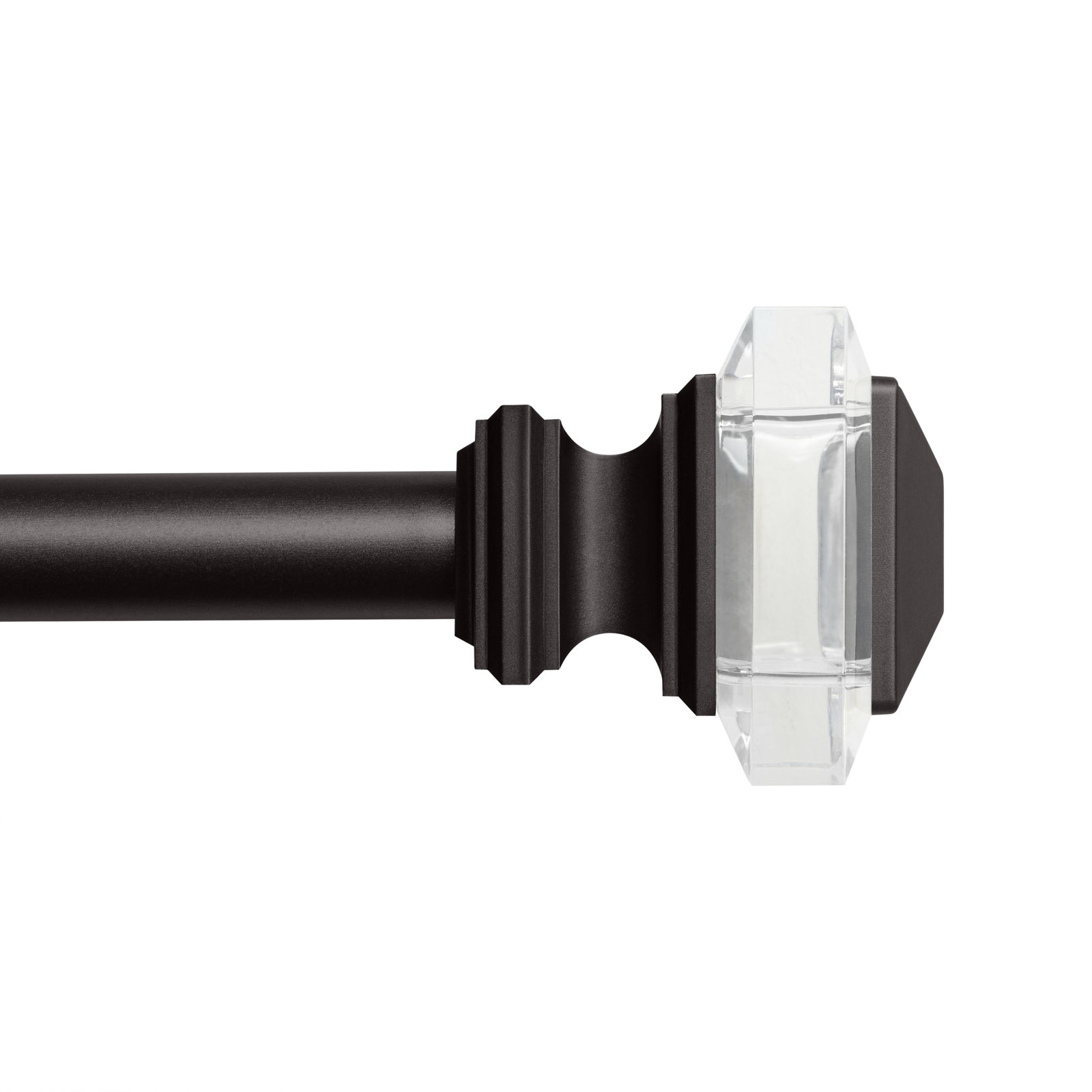 Illinois Single Curtain Rod, Matte Bronze, 66" - 120" W