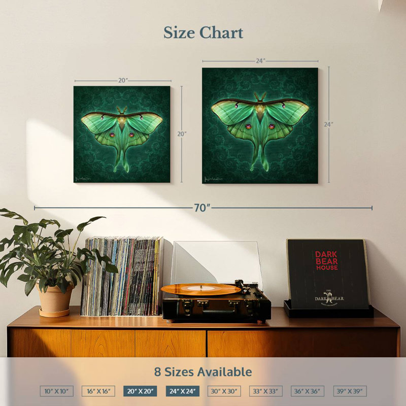 Brampt Steampunk Luna Moth II, 20" H x 20" W
