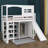Twin Size Loft Bed With Wardrobe And Storage Shelves, Wooden Loft Bed Frame With Slide And LED
