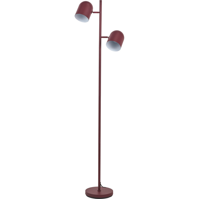 Finn 160cm Matte Task Floor Lamp, Red, Red