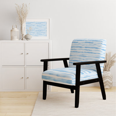 Chaise d'appoint rayée - Fauteuil bleu et blanc