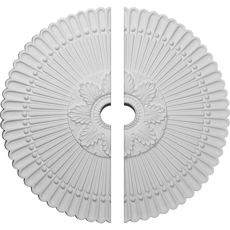Endurathane Nexus Ceiling Medallion, 30"OD x 3 1/2"ID x 3"P (Fits Canopies up to 2 3/4"), Two Piece, Factory Primed