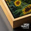 Tournesol, coucher de soleil, horizon, champ de tournesols, nature sauvage - photographie à cadre flottant-75456162-75456166