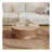 Round Coffee Table with Storage Solid Wood Veneered Modern Coffee Table Accent Tea Table for Living Room, Bedroom, Apartment or Office-223497696-214615918