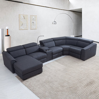 Upholstered Power Reclining U-Shaped Sectional