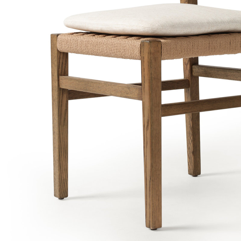 Hamlin Dining Chair With Cushion-Dover Crescent, Toasted Oak