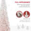 Arbre de Noël artificiel Kalaiyah avec branches réalistes en pin, ouverture automatique, rose et blanc-292534512