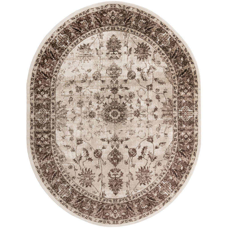 Emigdio Oriental Indoor Rug, Oval 7'10" x 10'