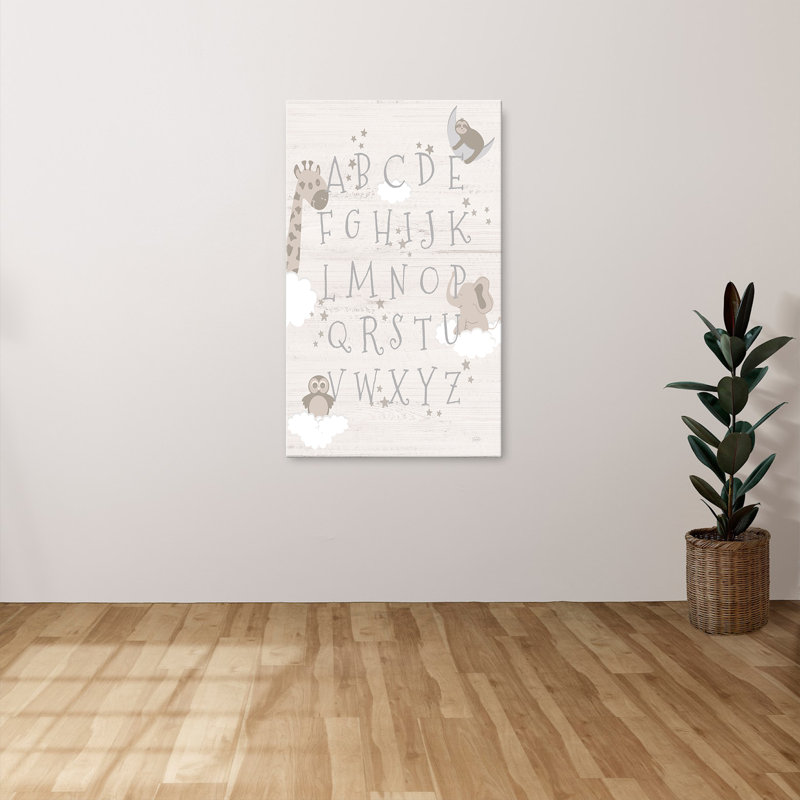 "Dream Time Alphabet" par Natalie Carpentieri, reproduction sur toile, H 30 po x l 18 po x P 1 po