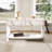 55.12" Wood Distressed Pattern Console Table Sofa Table With Two Drawers And Bottom Shelf Easy Assembly-1803928632