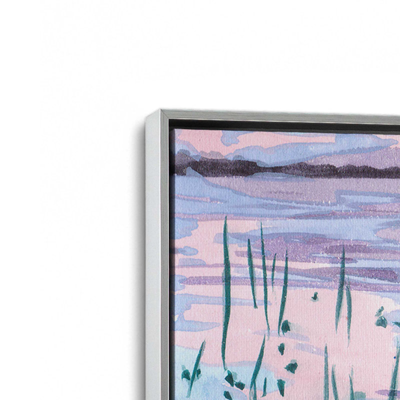 «Blush of the Sunset Sun I» par Melissa Wang, reproduction d'art, H 40 po x l 30 po, Argent argent