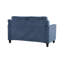 Causeuse 2 places en chenille bleu marine