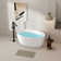55" x 30.9" Acrylic Freestanding Soaking Tub with Chrome Overflow and Quick Drain