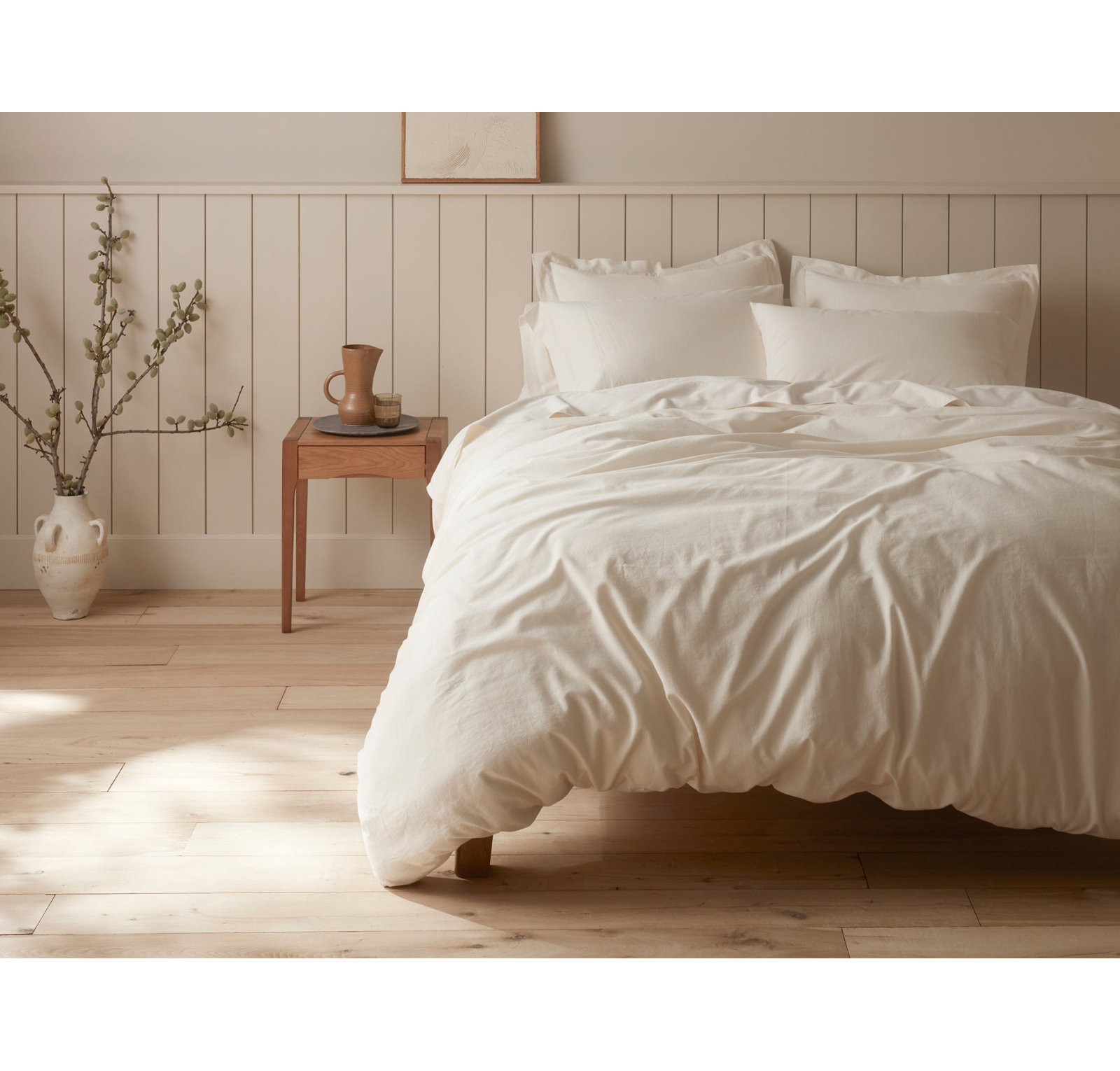 Cloud Soft Sateen Organic Pillowcase, Undyed, Standard/Queen Pillowcase