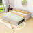 Twin Upholstered Daybed with Pop Up Trundle-438260051