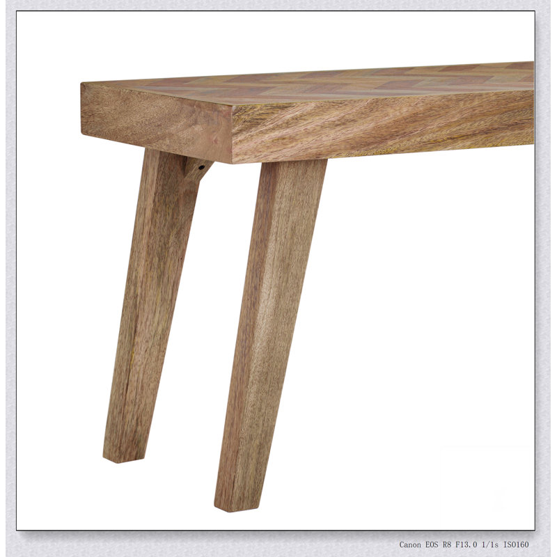Banc en bois de manguier, conception simple et naturelle, confortable et durable, banc multifonctionnel