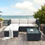 Wicker 4 - Person Garden Lounge Set with Cushions-1151980816