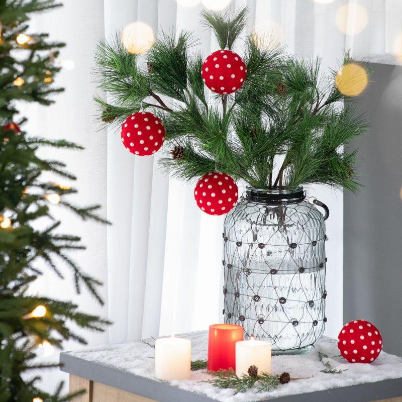 Boules de Noël décoratives - ensemble de 12 - rouge