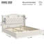 Ensemble de chambre à coucher 3 pièces, lit tapissier en velours avec tête de lit à DEL, 2 tables de chevet-662945902