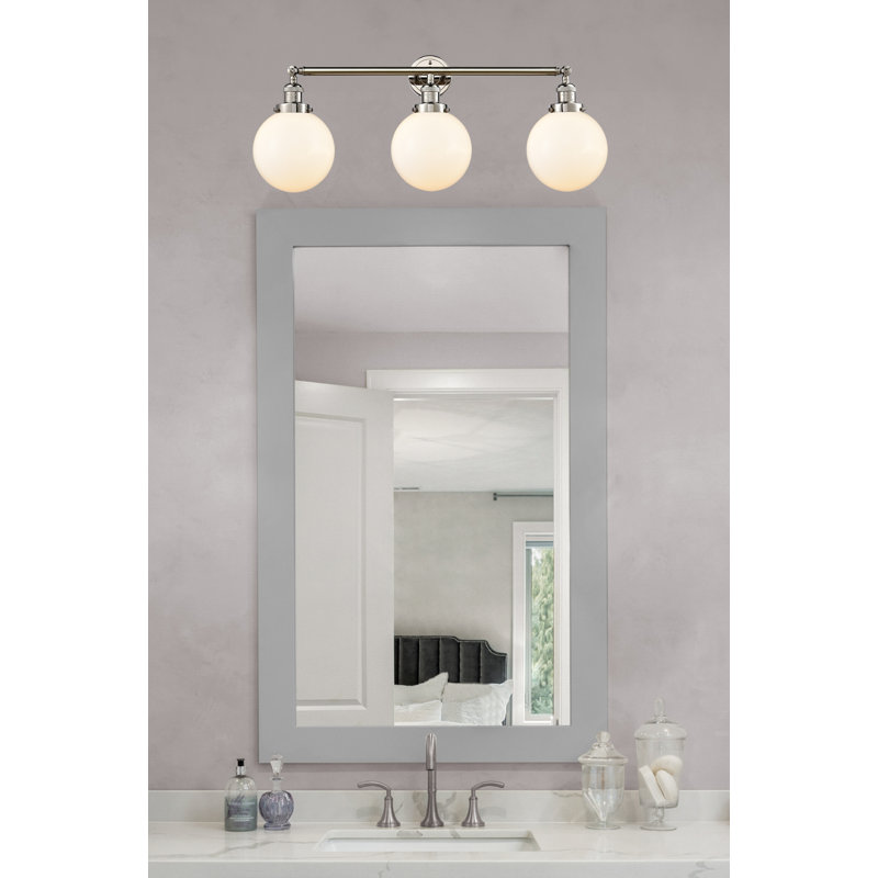 Lorri 3 - Light Vanity Light, Matte White, LED, Polished Nickel