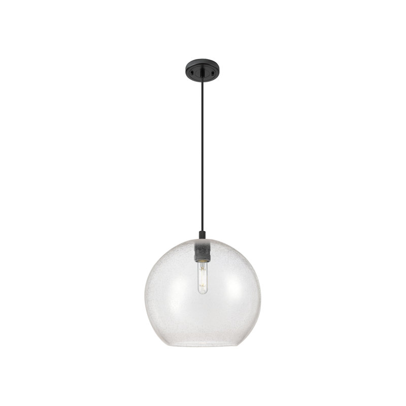 Luminaire suspendu suspendu à cordon Kehlani, Noir mat, H 128,75 po x l 11,75 po x P 11,75 po