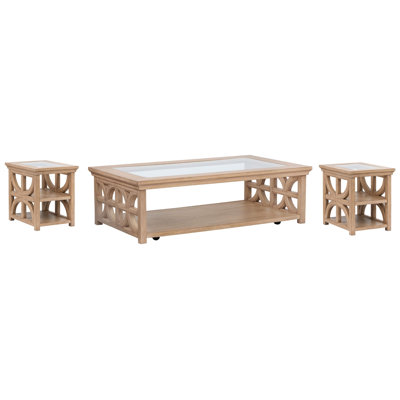 Rectangular Shelf Cocktail Table 2 End Tables