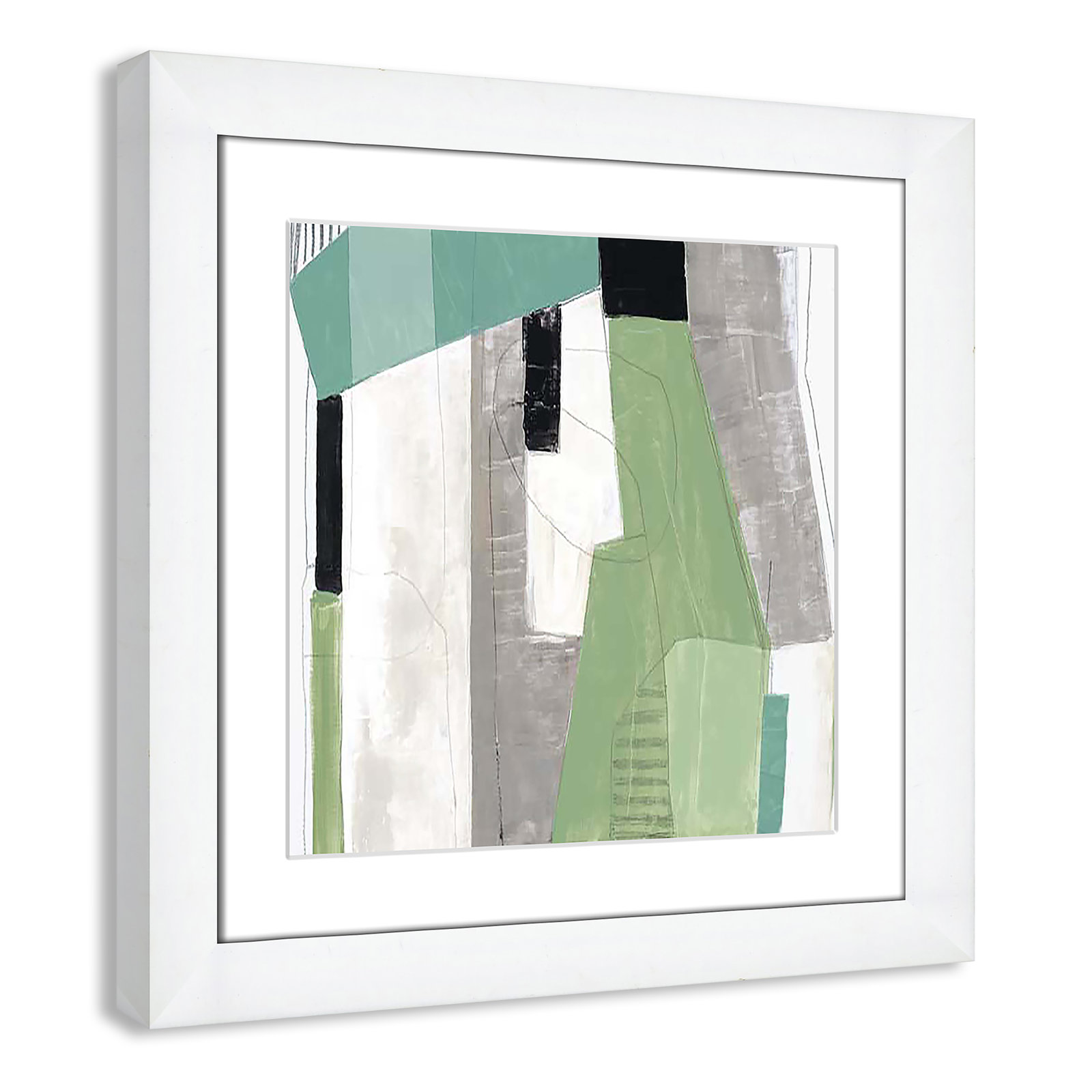 Evergreen Essence I Print, 18.5" H x 18.5" W x 1.25" D, White Cube Framed