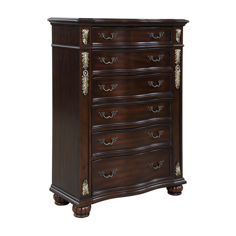 Maximus 6-Drawer Wood Chest in Madeira