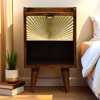 30cm W Steel Bedside Table