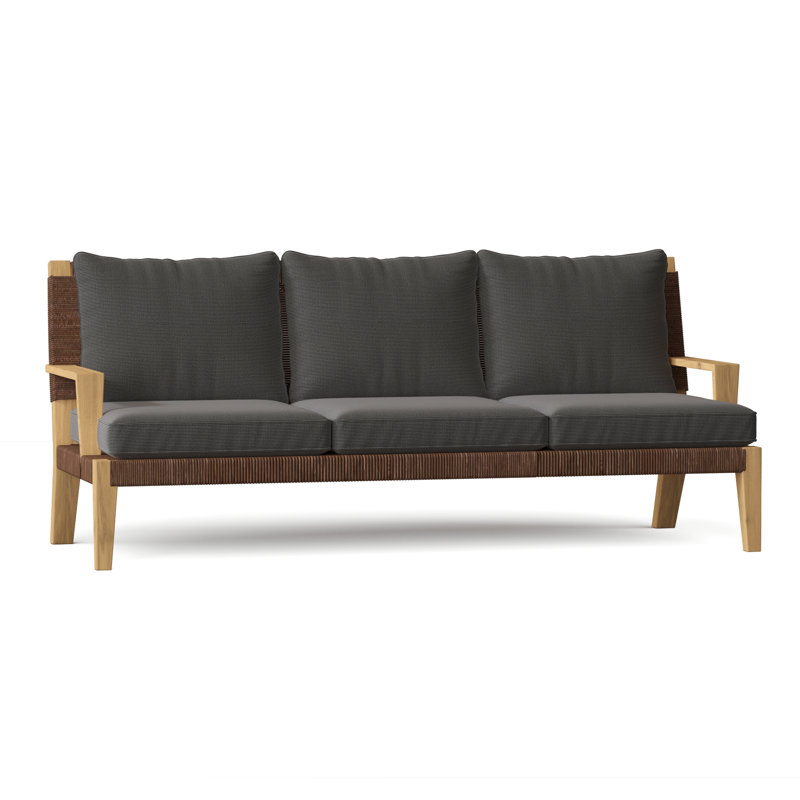Hadley Outdoor 3 - Seat Patio Sofa, Hadley Hemp, Demo Fog
