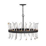 Revel 8 - Light Unique Wagon Wheel Chandelier with Crystal Accents