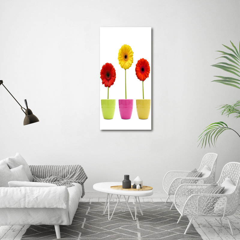 Colourful Gerberas - Wrapped Canvas Print