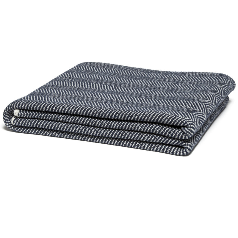 Knitted Throw Blanket, Marine