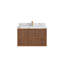 Meuble-lavabo simple 36 po avec plateau en quartz Shafi