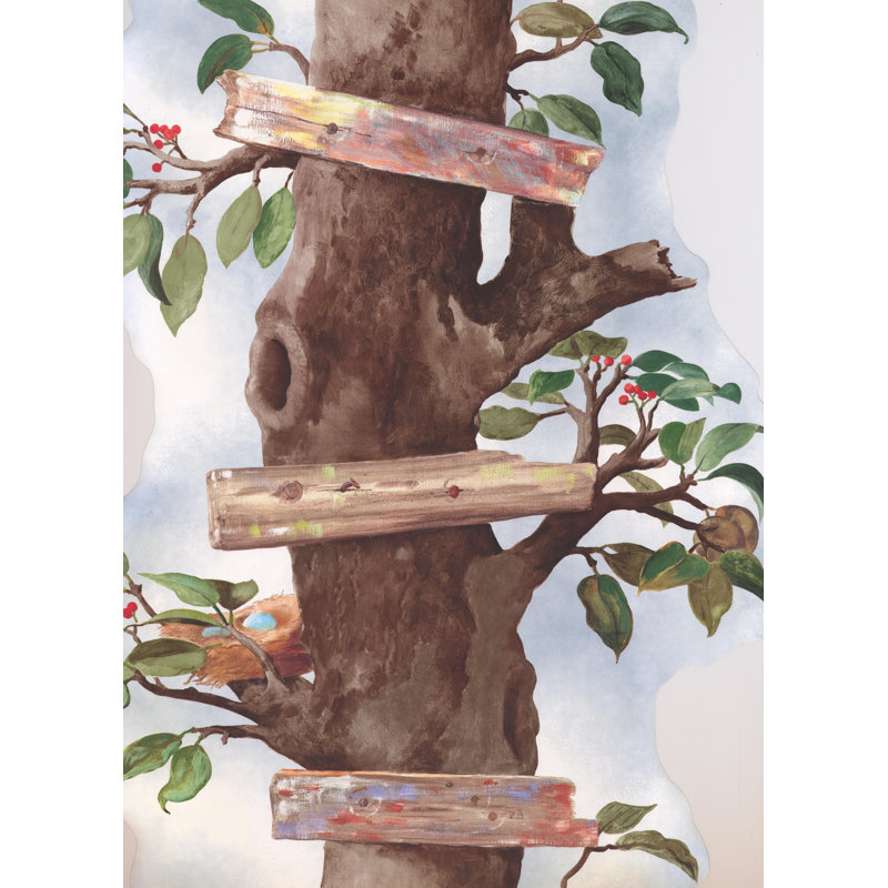 Bordure de papier peint à motif de fleurs de cerisier verticales uniques 15 pi x 21 po Acme