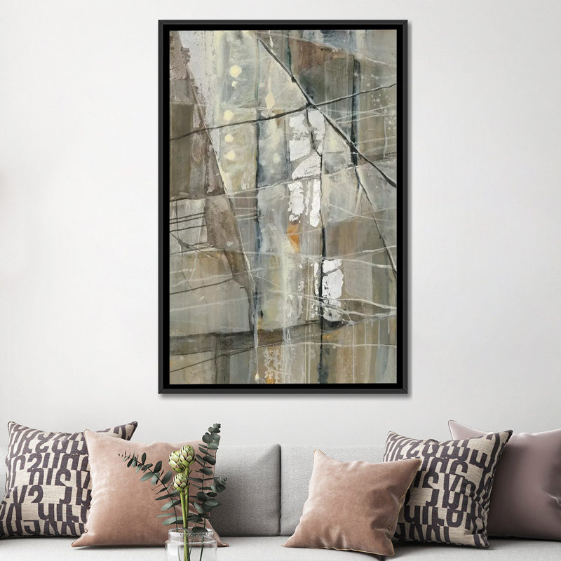 " Silver III " by Albena Hristova, 26" H x 18" W x 1.5" D, No Matte, Black Framed Canvas