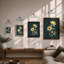 Golden Blooms Botanical - Framed Print-712857102-712857137